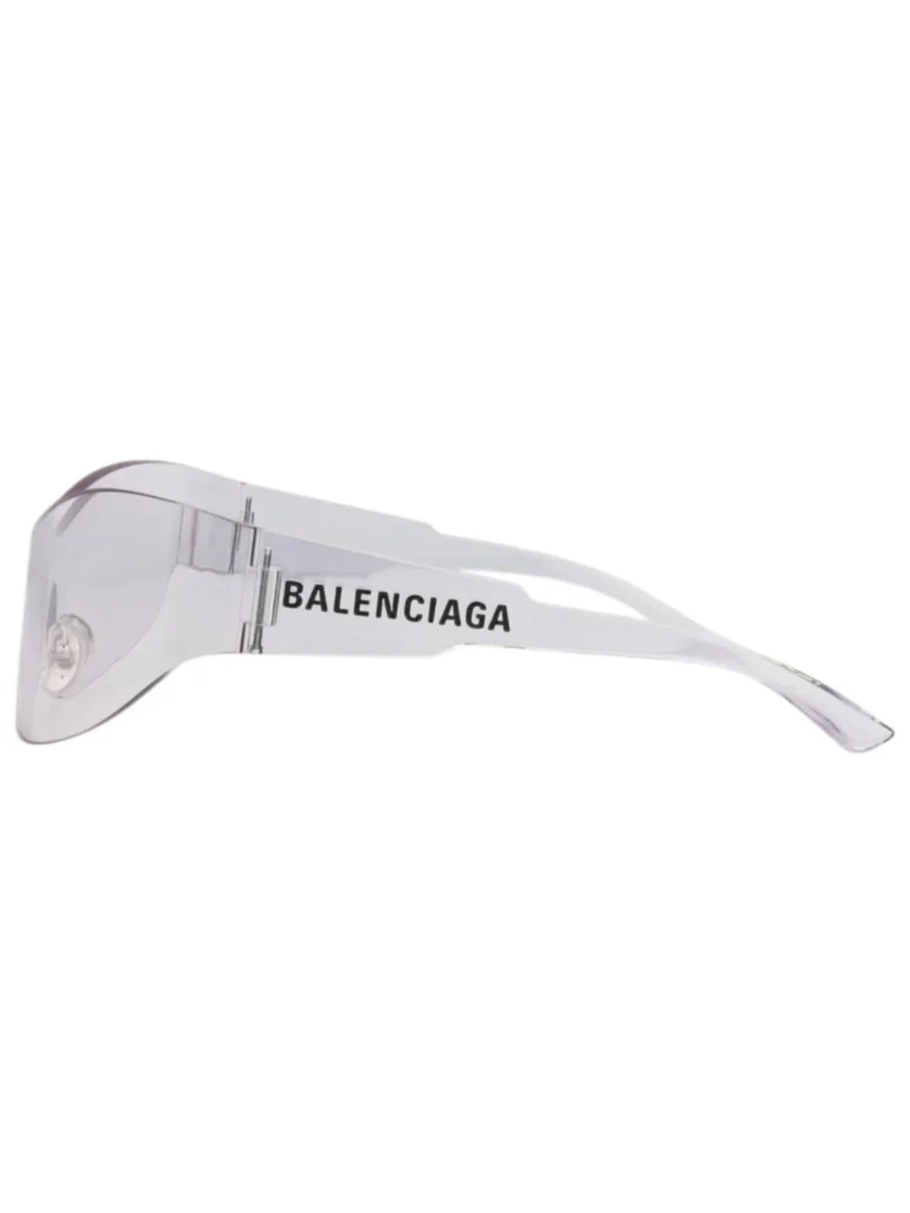 New Balenciaga Women's Sunglasses Shield Wrap Nylon Frame Grey Grey Grey